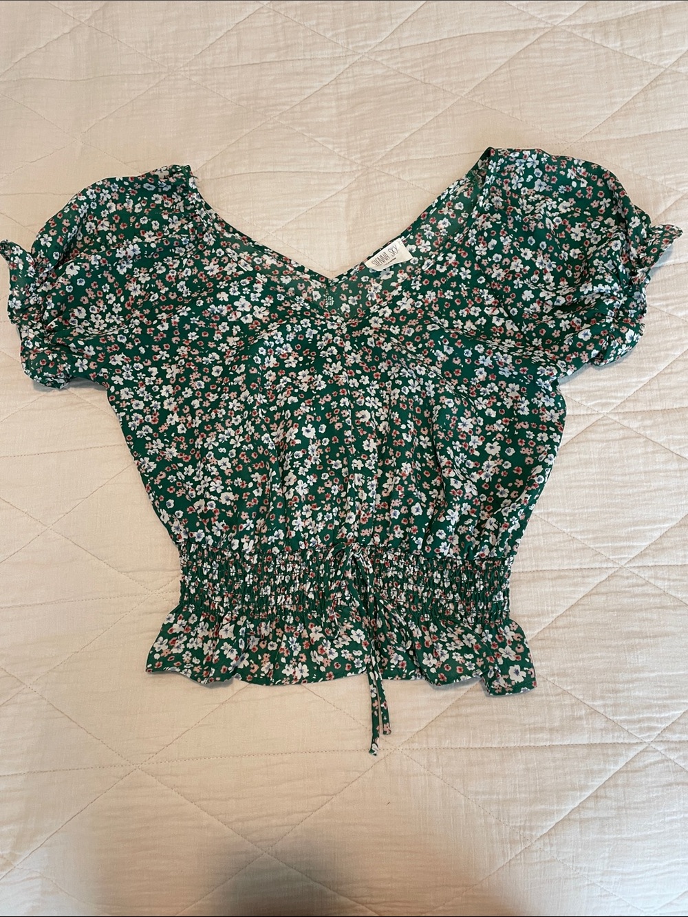Sienna Sky Green Floral Blouse Size S